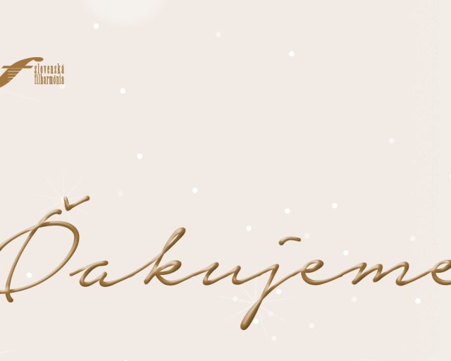 ĎAKUJEME za zakúpenie Vianočnej pošty Slovenskej filharmónie - Ďakujeme Slovenská filharmonia DL 